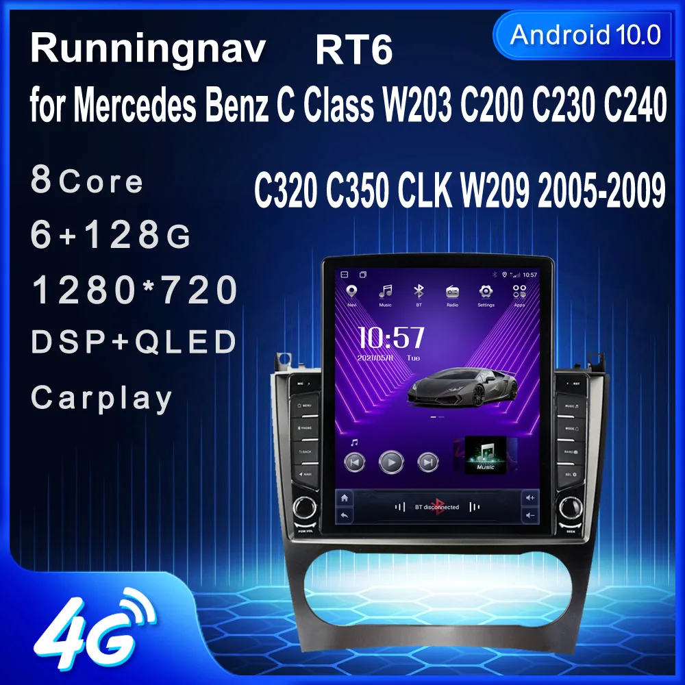 

Runningnav For Mercedes Benz C Class W203 C200 2005-2009 Tesla Type Android Car Radio Multimedia Video Player Navigation GPS