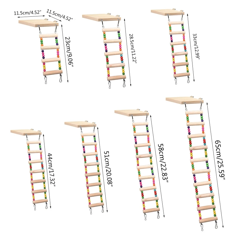 Деревянный попугай хомяк восхождение Лестничные Качели игрушки набор птицы