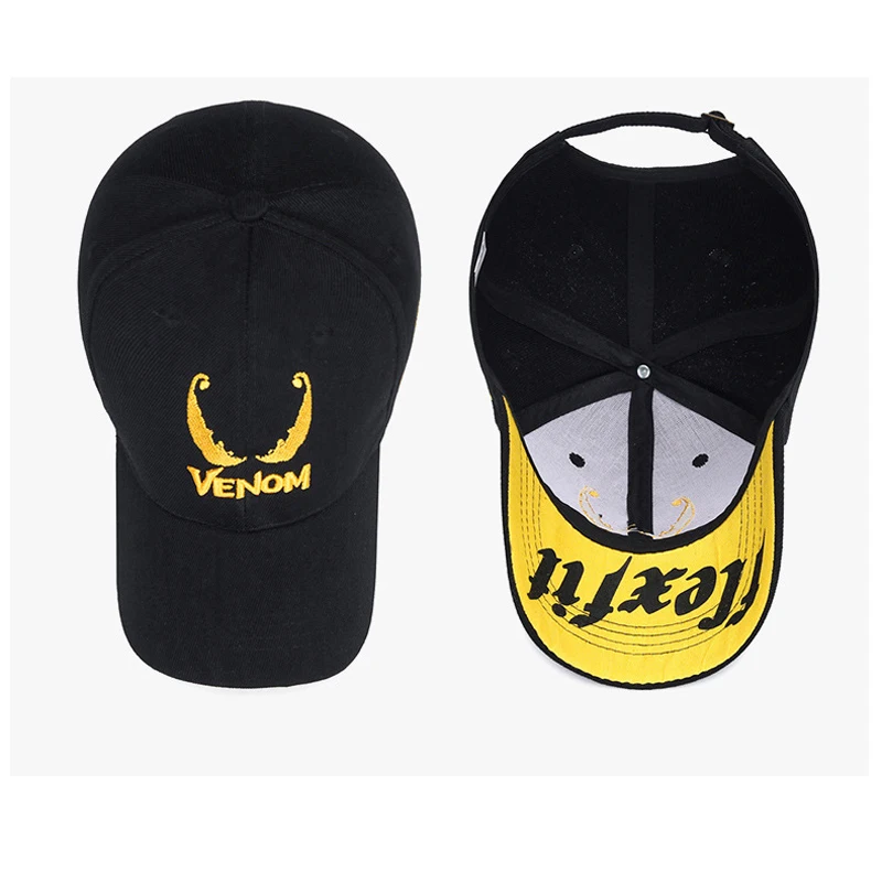 

New Mens Womens Venom Embroidery Baseball Cap Couple Hip Hop Cotton Hat Fashion Golf Hats Outdoor Sports Snapback Caps Dad Hats