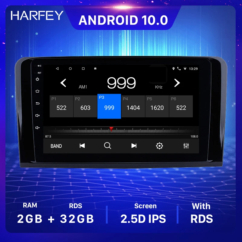 Автомобильный мультимедийный плеер Harfey проигрыватель 2din на Android 10 0 с 9 &quotэкраном