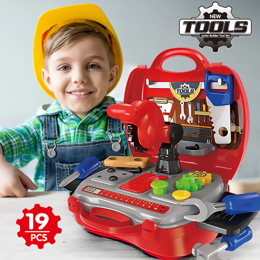 Игрушки для мальчиков строительные инструменты 19 шт. детский строительный дом