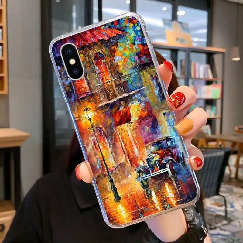 

Oil painting animal landscape Transparent TPU Soft Phone Cover for iPhone 11 pro XS MAX 8 7 6 6S Plus X 5 5S se 2020 XR cover