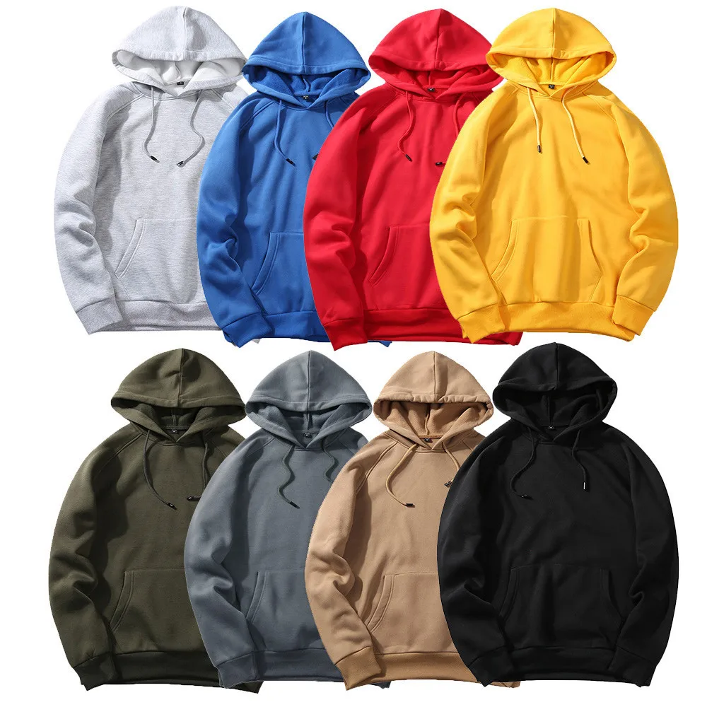 

Толстовка с капюшоном для мужчин и женщин, модная однотонная флисовая толстовка в стиле хип-хоп, брендовый Повседневный Топ, красный, черный...