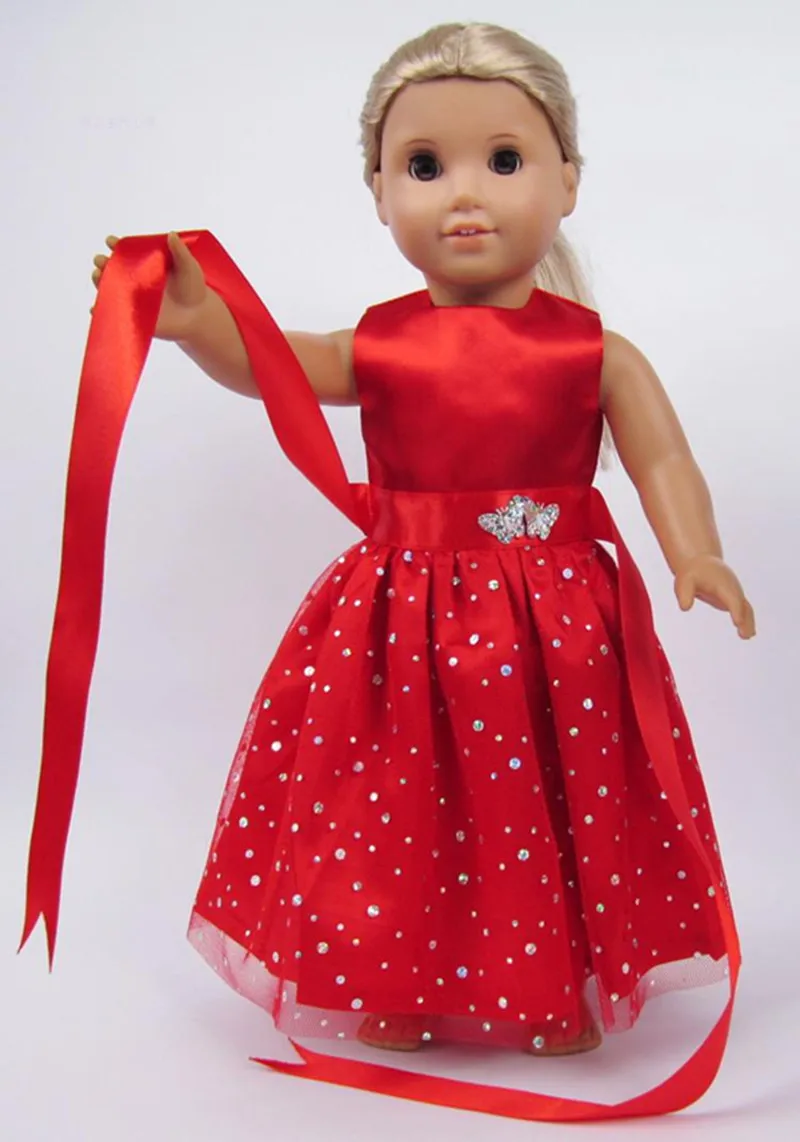 Тс для KidsDoll платье Свадебная вечеринка кукол 18 дюймов американская кукла и 43 см