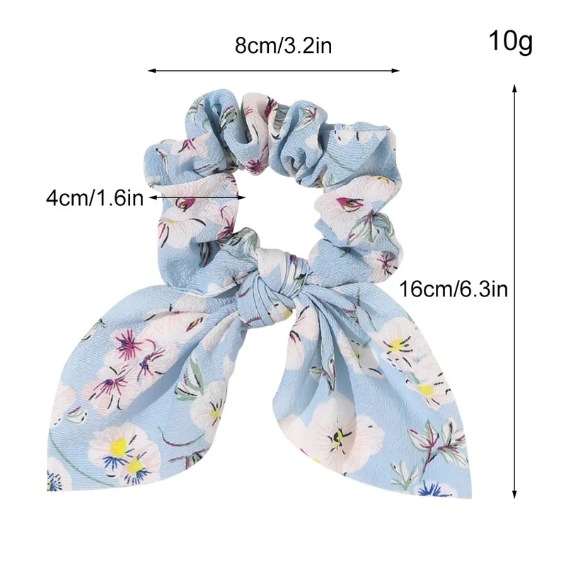 

Fashion Print Hair Scrunchie Bowknot Hair Rope for Women Girls Ponytail Holder Hair Ties Elastic Hair Bands Hair beauty