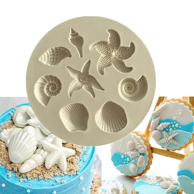 

DIY Shell Starfish Jelly Round Silicone Baking Mold Candy Chocolate Cake Decorating Soap Mold Kitchen Utensils