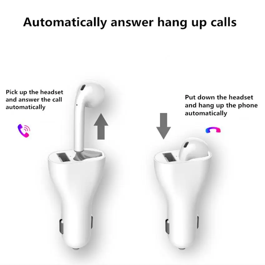 Creative Earphone In-ear Car Bluetooth Charger Headset Wireless Earbuds For Smartphones | Earphones &amp Headphones