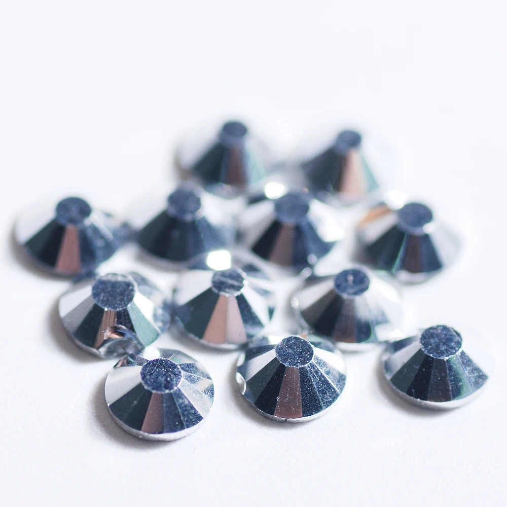 Стразы с плоской задней стороной в виде серебряного шахта хрустальные алмазные