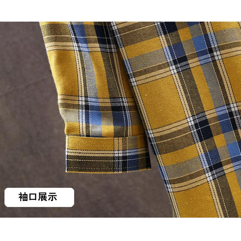 

NEW shirt Business casual autumn long sleeve men shirts High quality brand plaid men Plus Size chemise homme