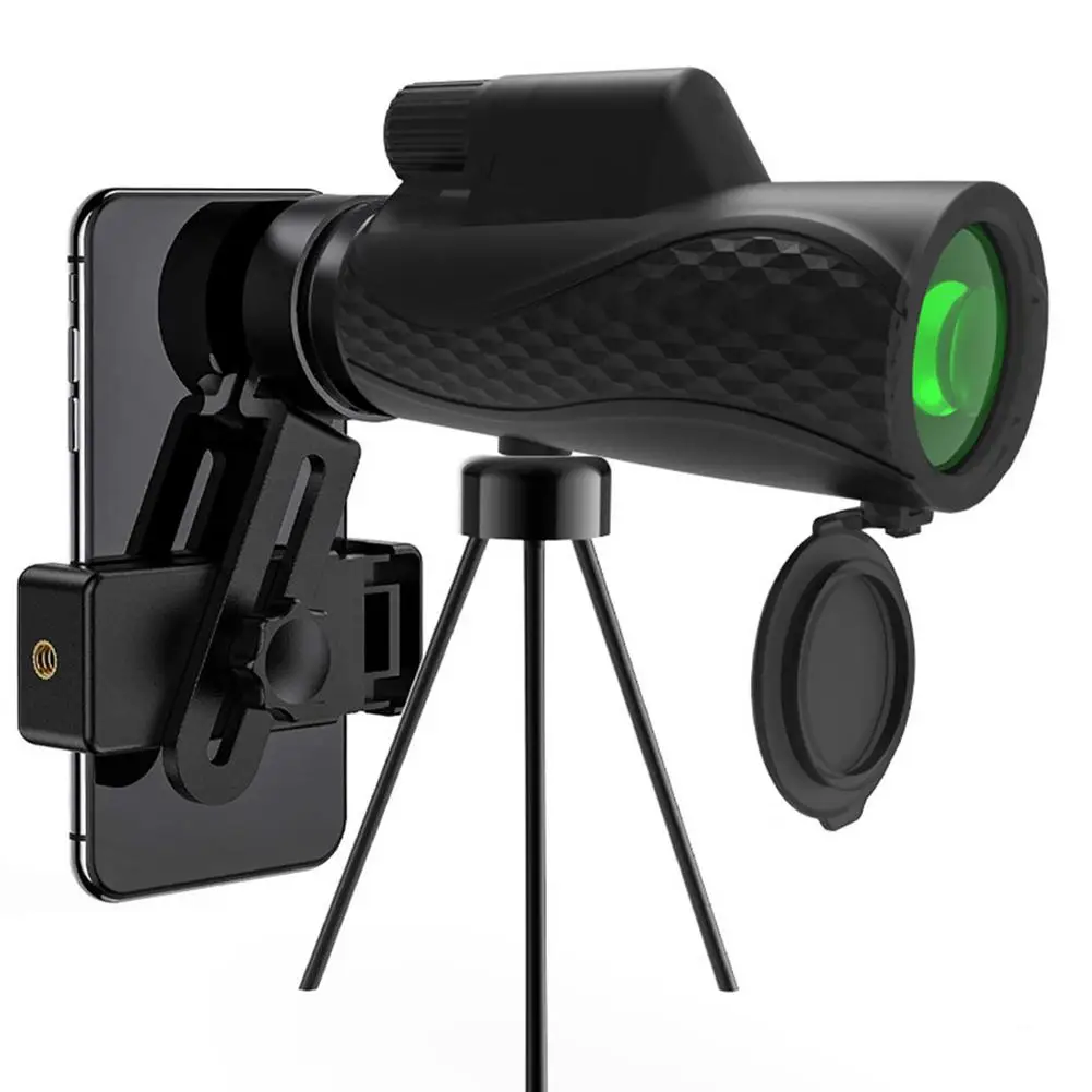 

12X42 Monocular Telescope, High Definition Monocular For Mens Adults Kids With Smartphone Holder Tripod Waterproof