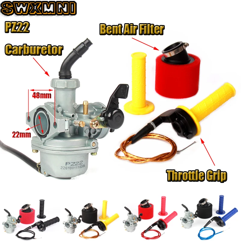 Карбюратор и воздушный фильтр PZ22 22 мм рукоятка дроссельной заслонки для Keihin 125cc