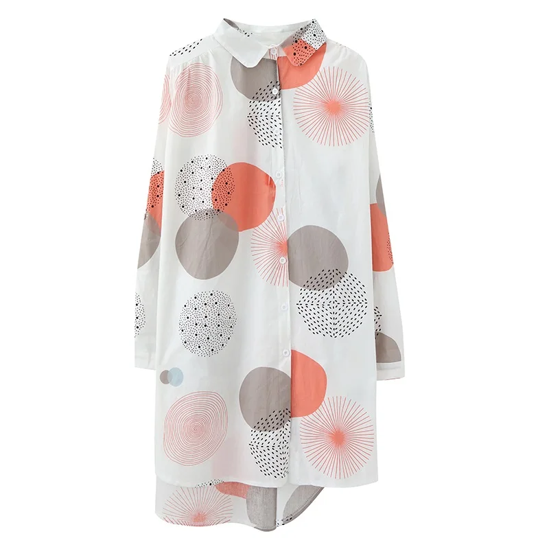 Хлопковые винтажные корейские модные элегантные рубашки для блузки