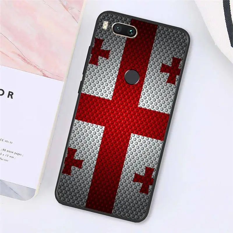 

Georgia flag fahsion design Phone Cases For Xiaomi Redmi note 7 8 9 t k30 max3 9 s 10 pro lite Luxury brand shell funda coque