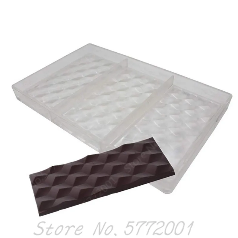 Тройная форма для шоколада из поликарбоната сахарного конфет формаса