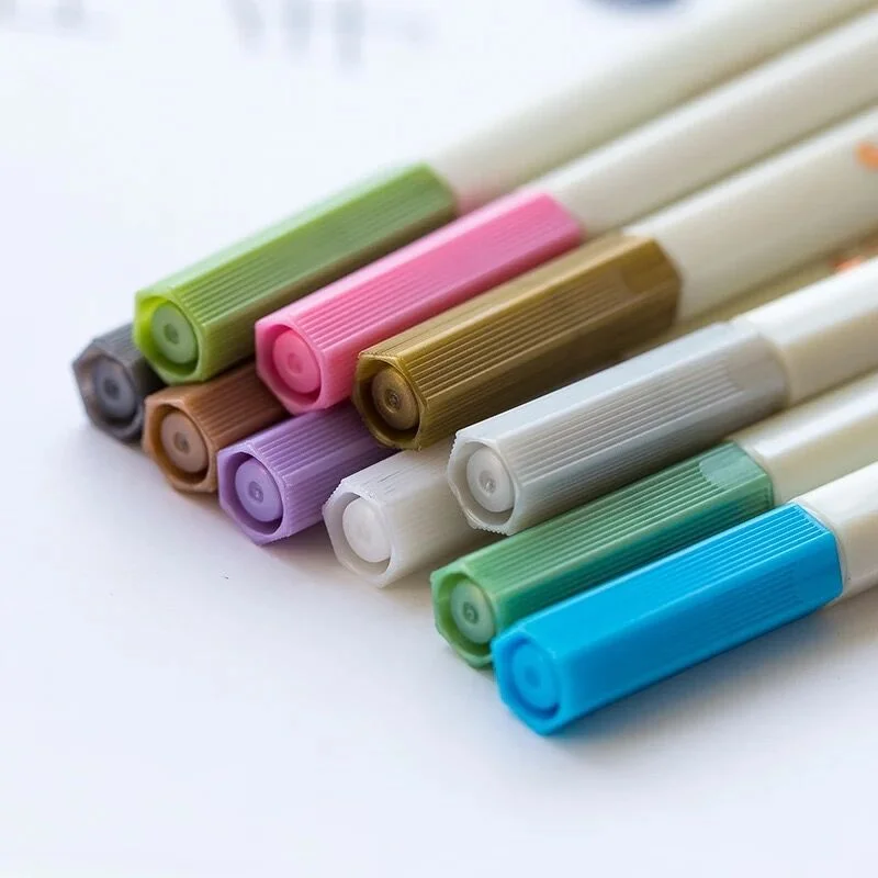 Набор из 60 разноцветных металлических маркеров ручки для раскрашивания взрослых