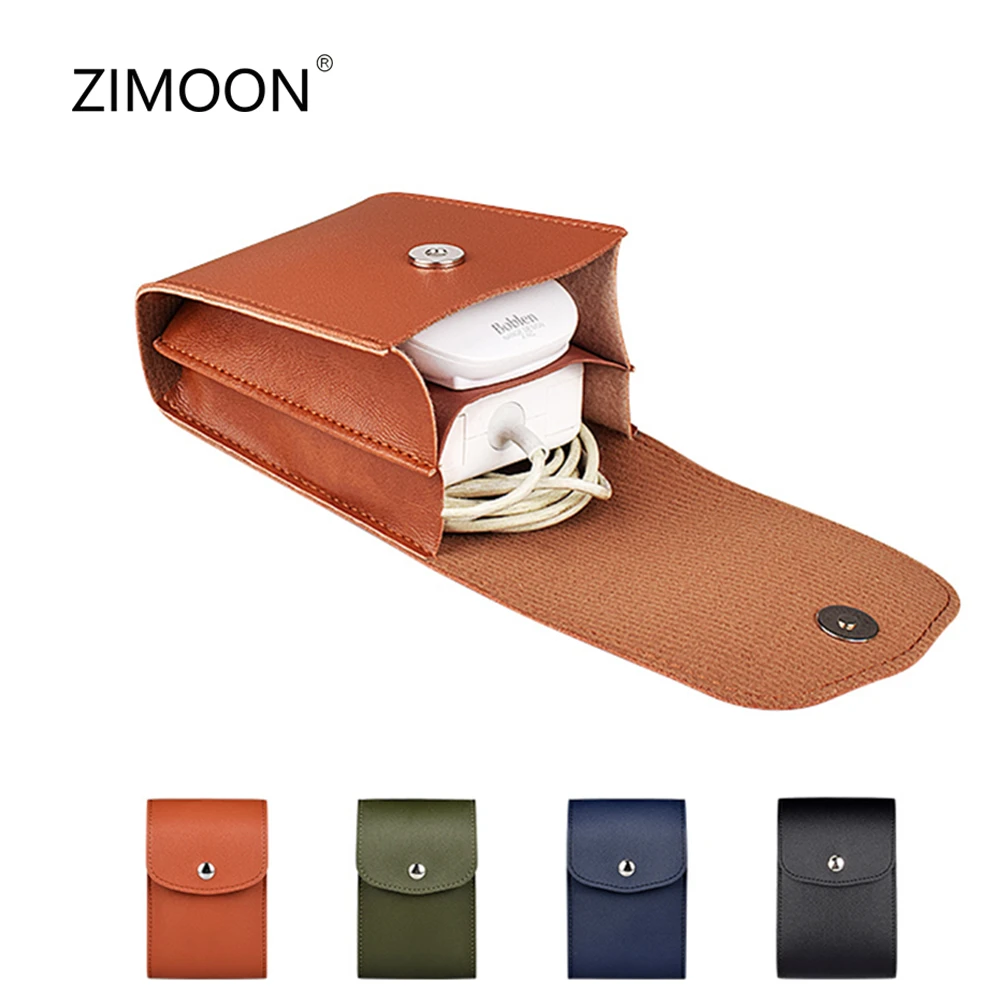 

Laptop Power Storage Bag PU Leather Charge Pouch Travel Organizer Mouse U-Disk Data Line Pack for Macbook Notebook Accessories