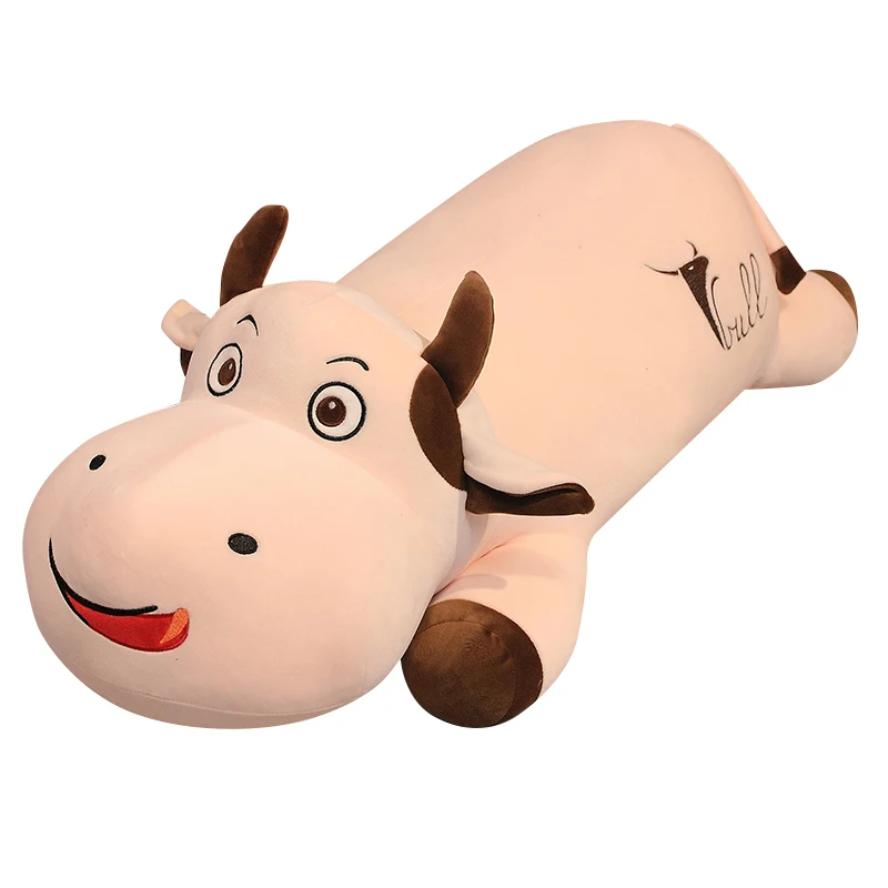 

Hot 60cm-120cm Large Size Cute Cows Stuffed With Plush Toy Fabrics Are Comfortable And Soft For Children As A Birthday Present