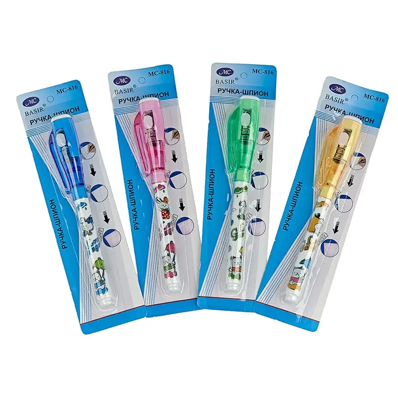 Ручка шпион с невидимыми чернилами и УФ фонариком H0359|Шариковые ручки| |