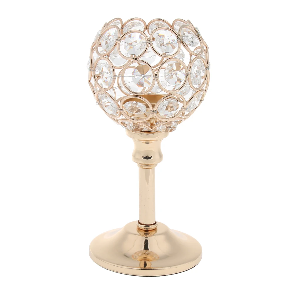 Металлический хрустальный подсвечник Свадебный праздничный Рождественский