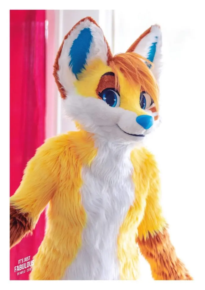 Профессиональный костюм Fursuit Золотая хаски собака полный косплей вечеринка