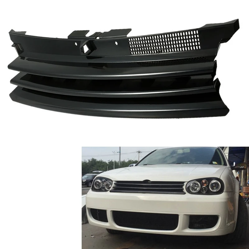 AU04-Черная решетка капота для автомобиля-VW Volkswagen GOLF 4 MK4 GTI R32 1997-2004 1J0853655G - купить по