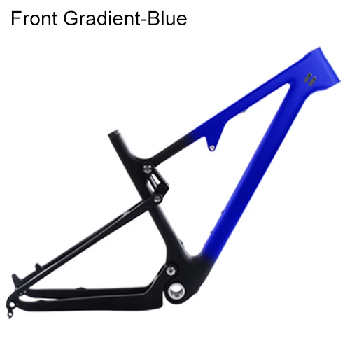 FG-Blue Полная карбоновая подвеска велосипедная рама 29er MTB через ось 12 мм карбоновая подвеска BMX горные велосипеды горные велосипедные рамы - Цвет: FG-Blue