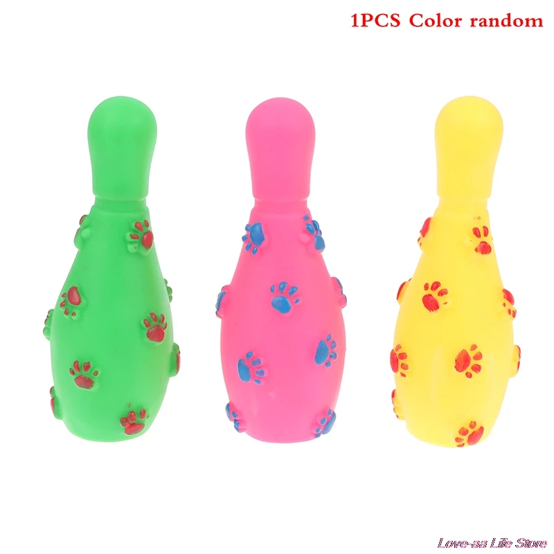 

1PCS Chew Toy Interactive Bowling Shaped Sound Puppy Squeaky