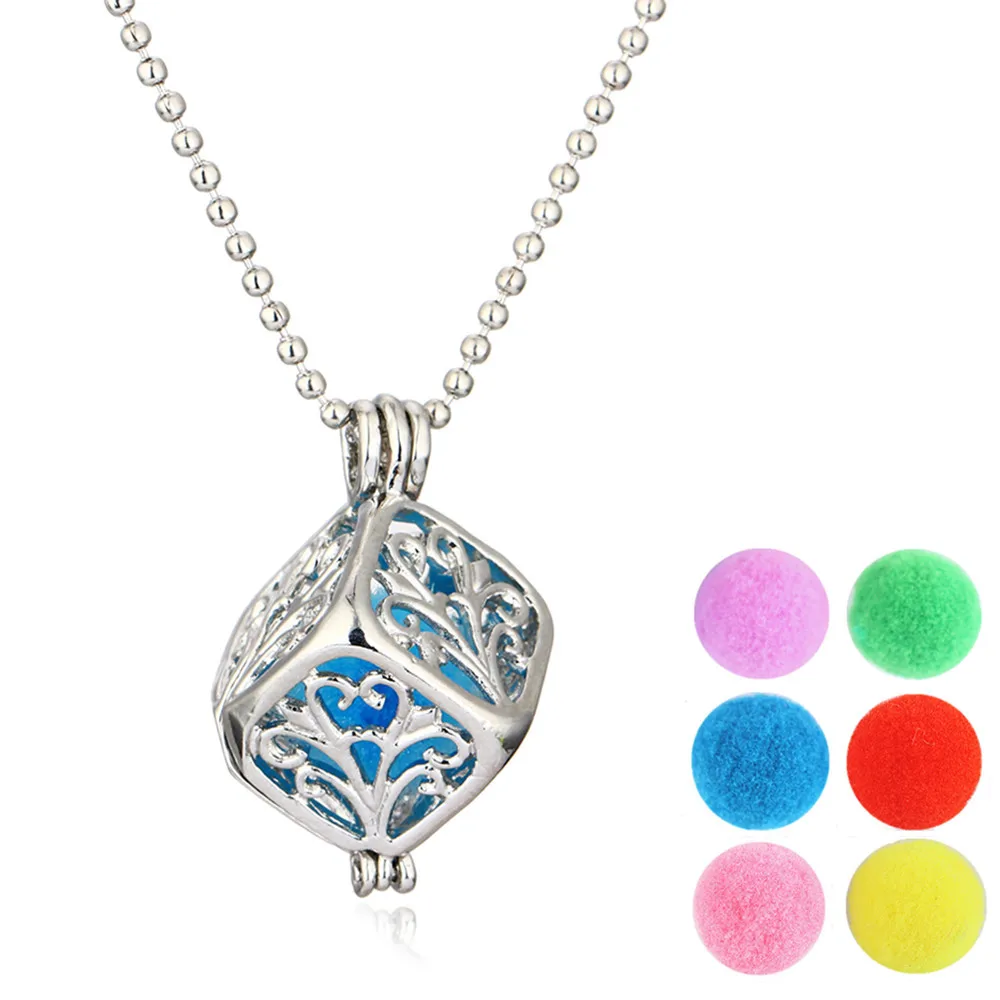 

wholesale locket Cube Life Tree Diffuser Antique Aromatherapy Fragrance Therapy Essential Oil Necklace Diffuser Jewelry