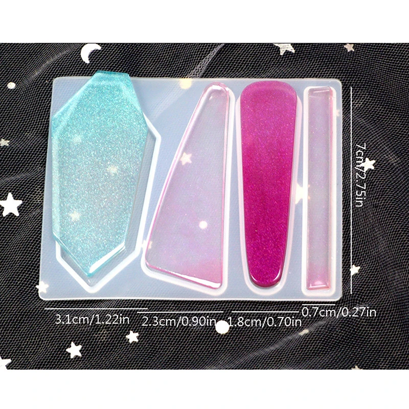 

DIY Geometric Hairpin Molds UV Resin Molds Handcraft Silicone Mold