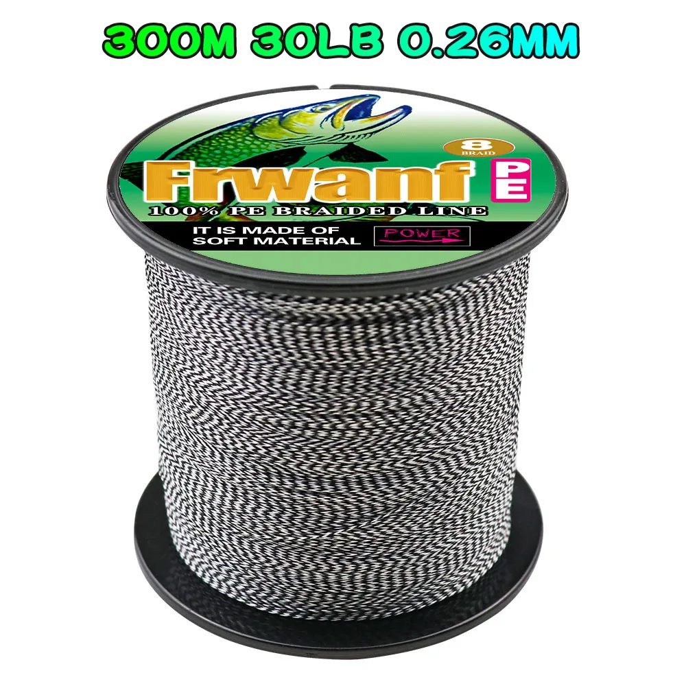 Разноцветные Черный и белый цвета крест плетеная веревка для рыбалки 300 м супер