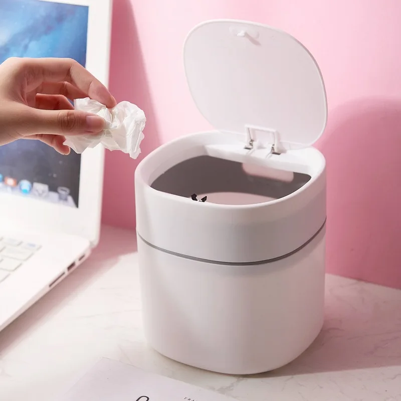 mini small waste bins desktop garbage basket home table plastic trash can office supplies dustbins sundries barrel box free global shipping