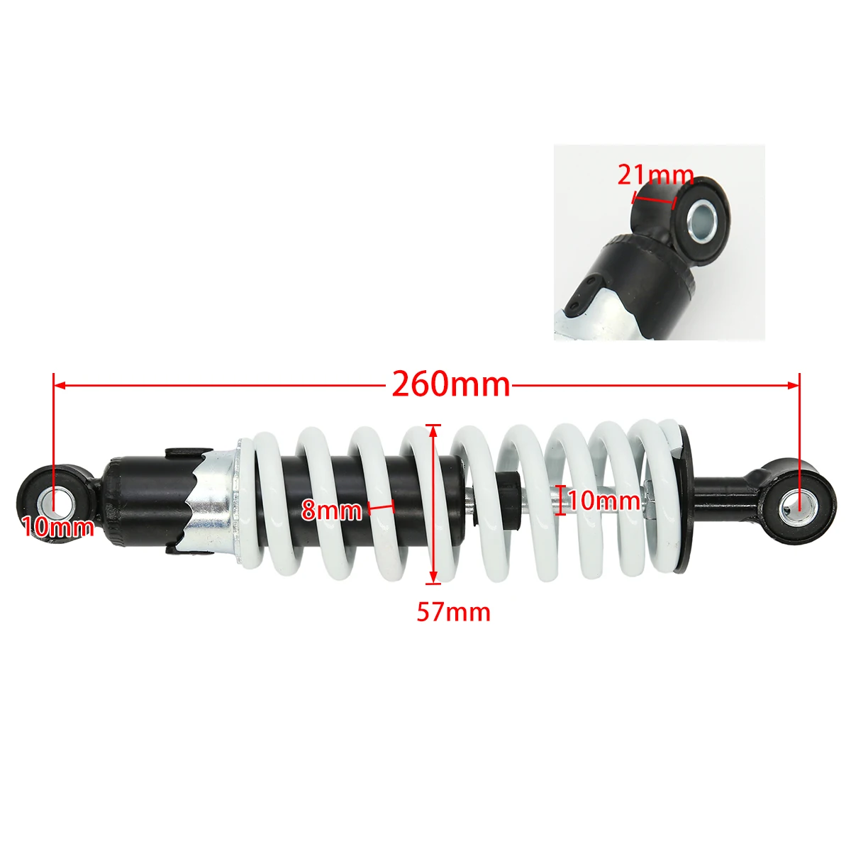 

250 мм 260 мм 10 "амортизатор передняя задняя подвеска пружина для 50cc 70cc 90 110cc 125cc ATV Go Kart мотоцикл карманный велосипед