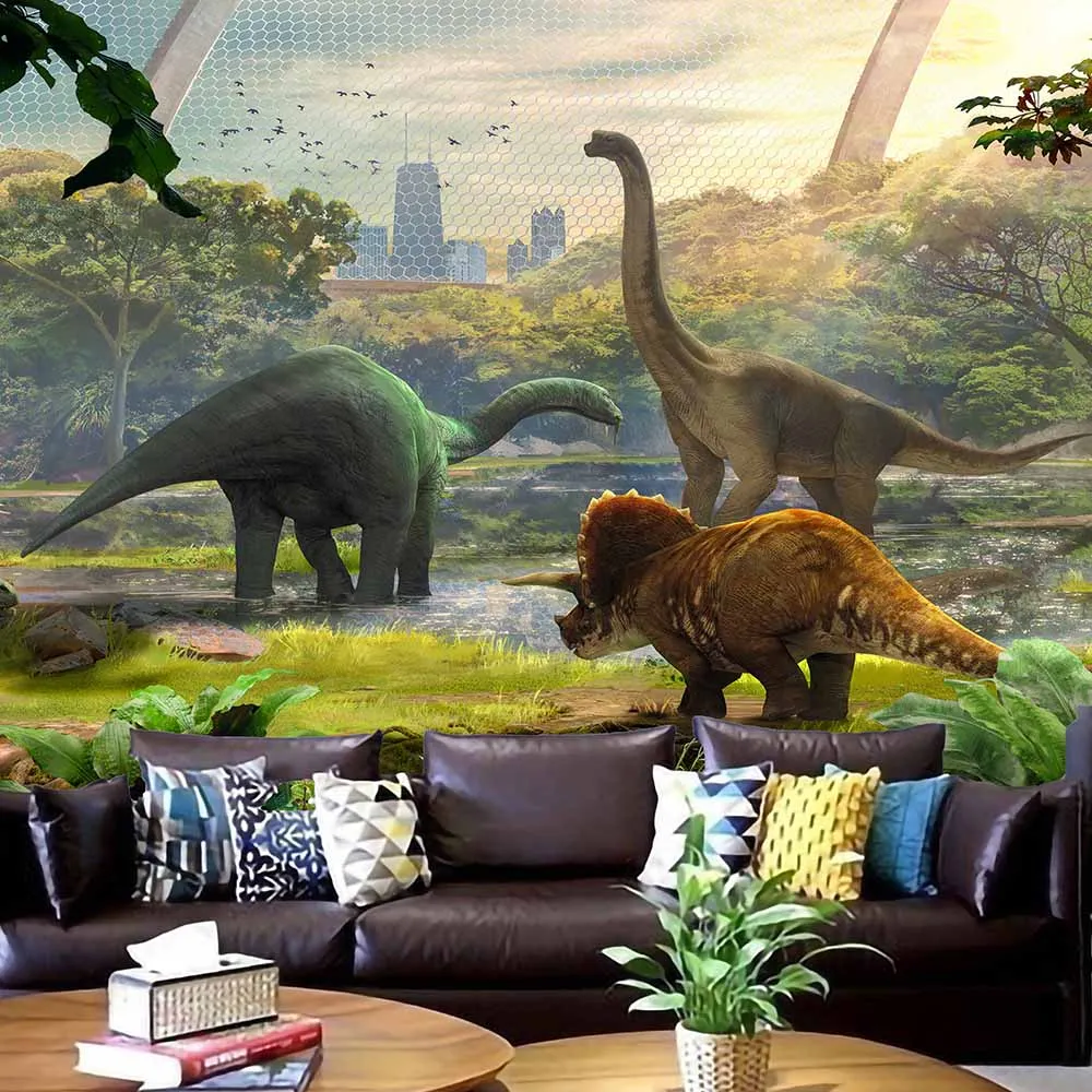 Гобелен с динозавром домашний декор гобелен из макраме в стиле хиппи Настенный