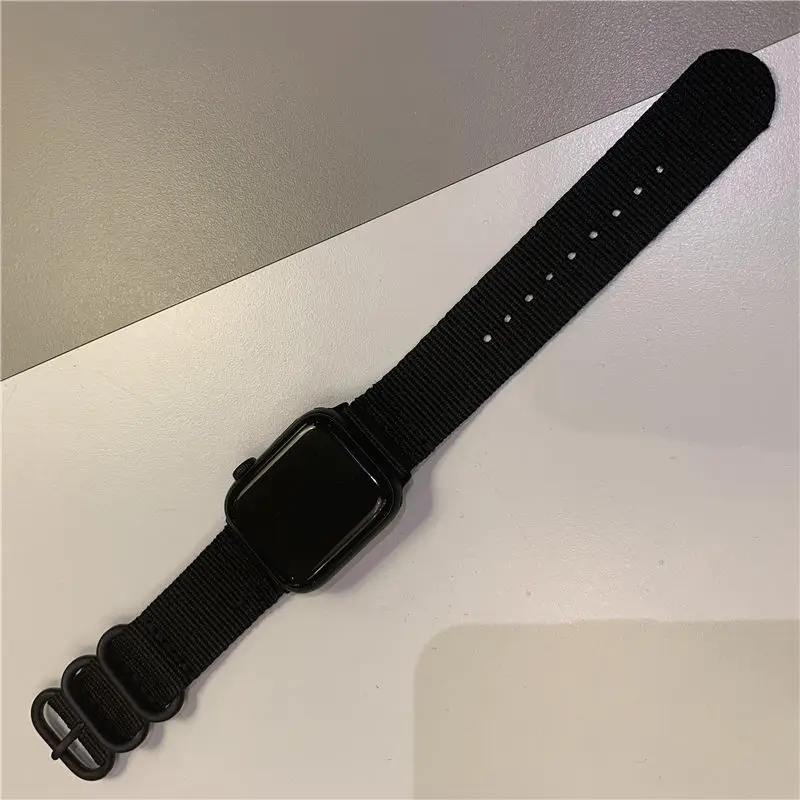Ремешок нейлоновый с пряжкой для Apple Watch Series 6/5/4/3/2/1/SE водонепроницаемый браслет
