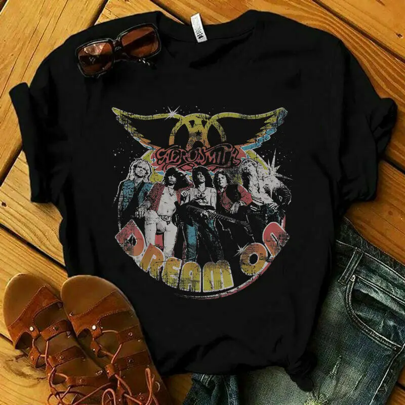 Футболка Aerosmith мечта на портрете унисекс ретро Винтажная футболка подарки для