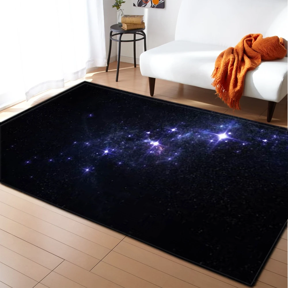 3D Universe Galaxy Carpet Living Room Home Decoration Soft Kids Rug Carpets Bedroom Dining Space Planet Area Rugs | Дом и сад