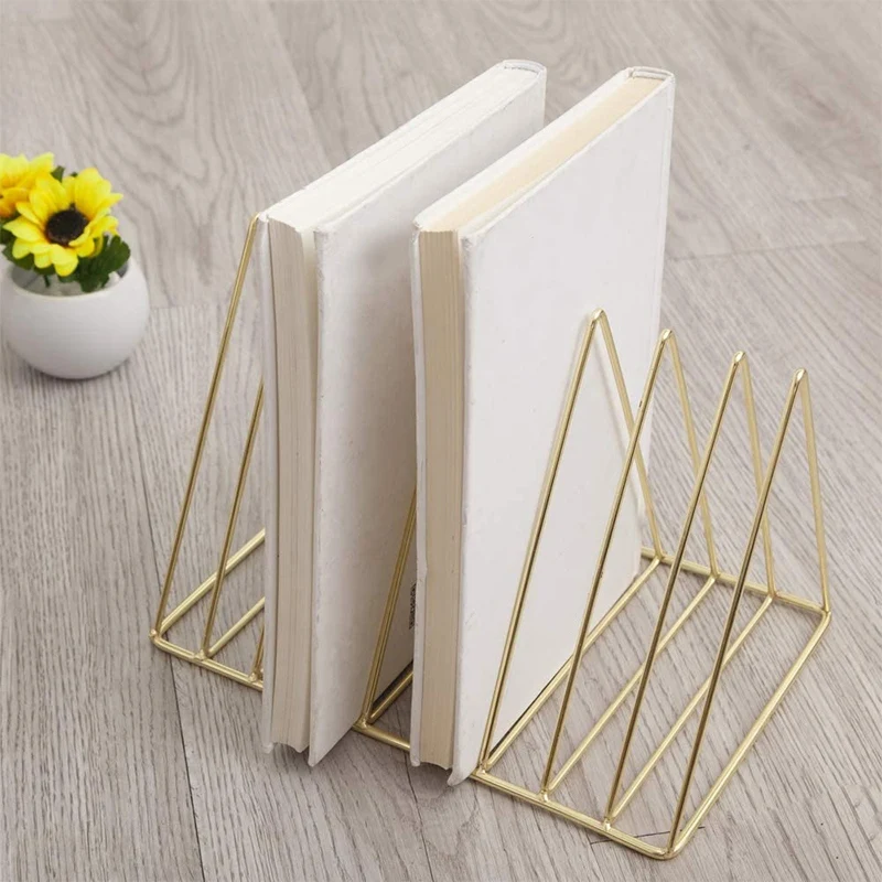 

2 Pack File Organizer Stable Metal File Storage 9 Slot Desktop Magazine Folder Holder Racks