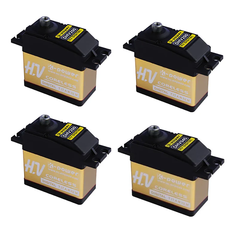 

K-power DHV200 *3 + DHV045 *1 Swashplate/CCPM/Tail/Rudder Coreless Motor Servo For RC 700 800 class Heli Helicopter Hobby