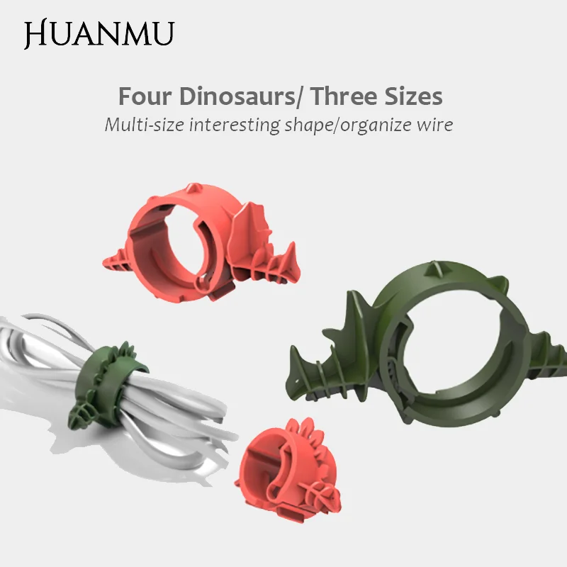 Data Cable Organizer Charging Fixed Adjustable Winder Buckle Dinosaur Keep House Desktop Bags Suitcases Clean | Электроника