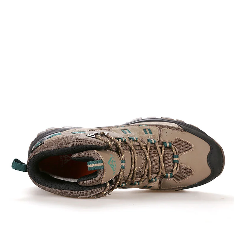 HUMTTO Waterproof Hiking Boots Men Breathable Leather Trekking Shoes Sport Mountain Hunting Outdoor Climbing Sneakers for Mens