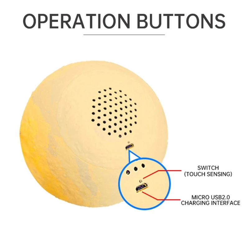 

SQ171 Bluetooth Speaker Moon Lamp with Stand Smart APP Control Loudspeaker Quran Recitation Translation Night Light