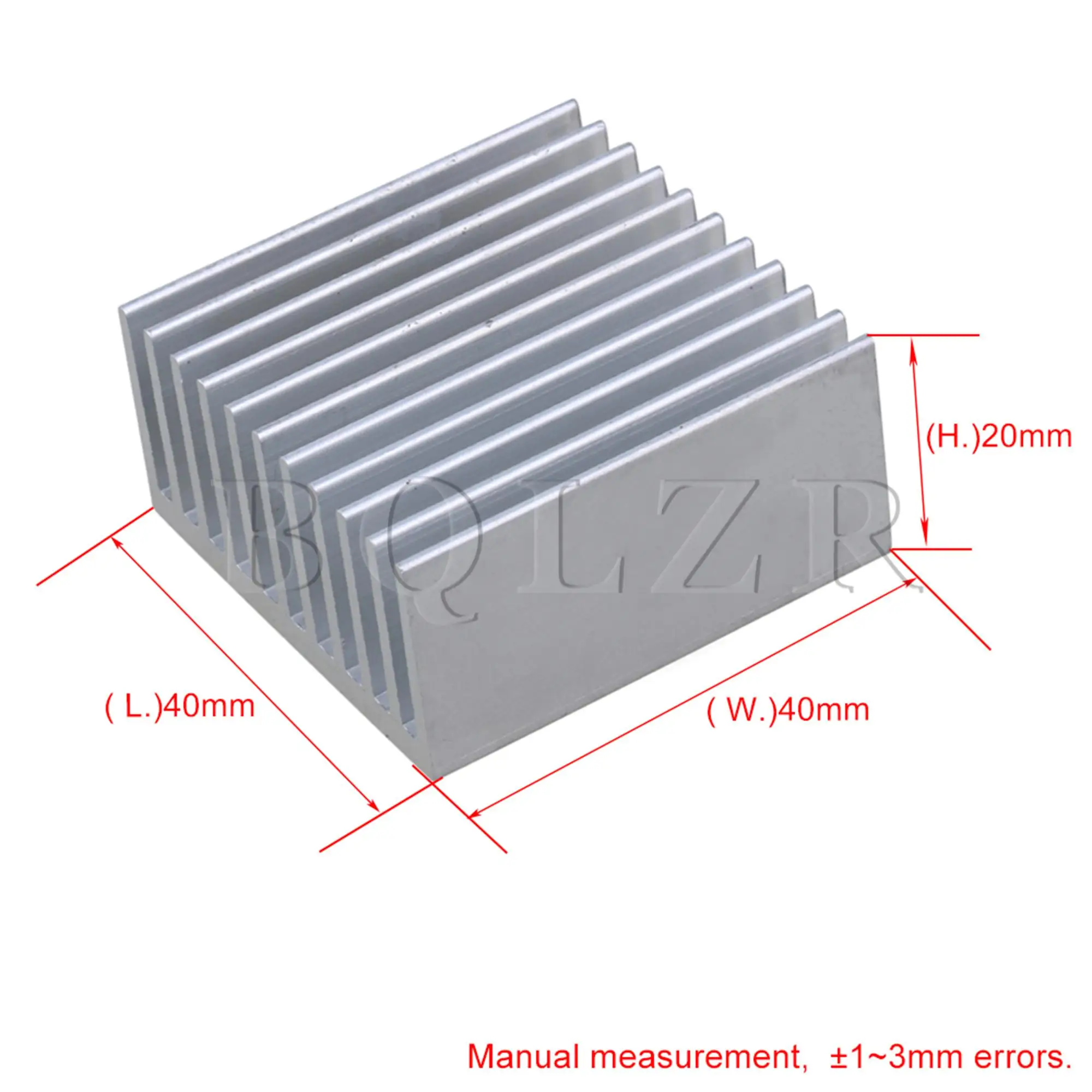 

BQLZR 5x Cooling Fin Aluminium Radiator Heatsink Heat Diffuse Silver 40x40x20