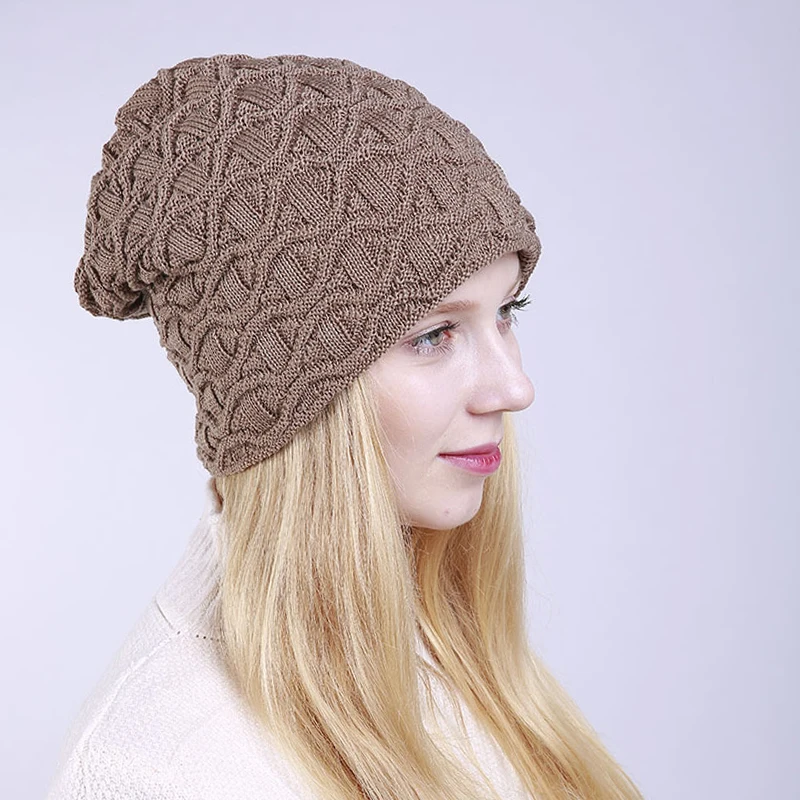 Зимние шапки для женщин вязаная шапка в стиле хип-хоп женская теплая громоздкая