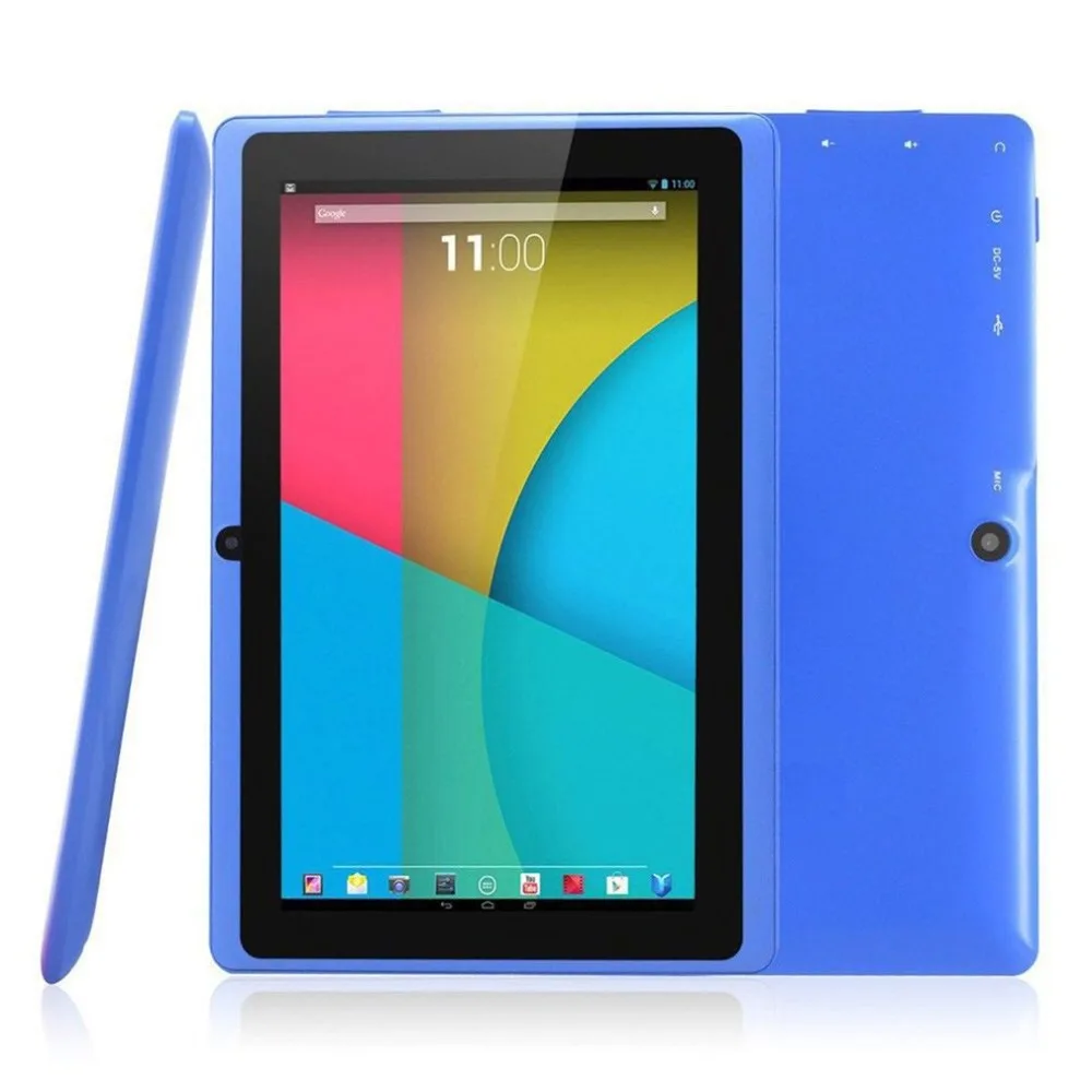 Планшет 7 дюймов Android TFT дисплей HD 1080P 1024x600 четырехъядерный детский подарок планшет Bluetooth Wifi 512 Мб+ 8 Гб игры планшеты с двойной камерой