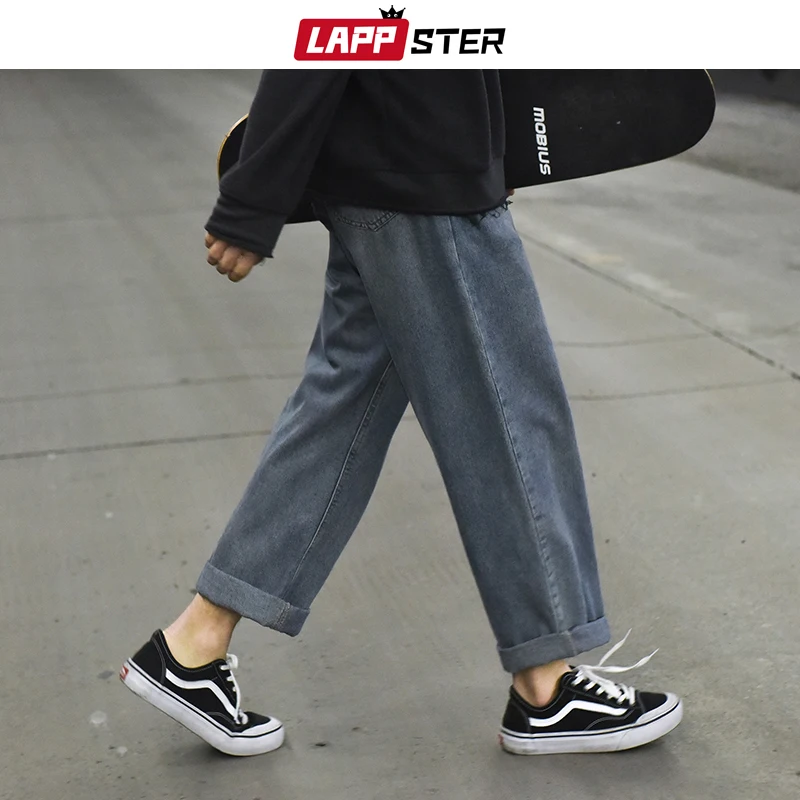 LAPPSTER синие обтягивающие джинсы мужские 2019 шаровары s Японская уличная одежда