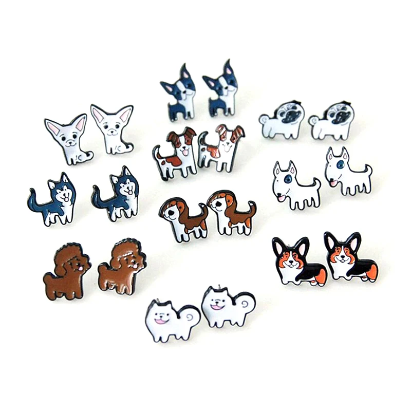 Серьги-гвоздики женские в виде животных 2 шт./компл. | Украшения и аксессуары