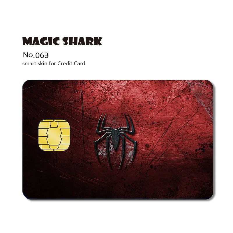 Чехол из ПВХ с наклейкой на кредитную карту Magic Shark Spongebob Marvel Spider Man Batman God of War Tiger Stary