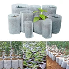 100 шт различных размеров биоразлагаемые нетканые сумки для питомников мешки для выращивания растений тканевые мешочки горшки для рассады Экологичные мешки для посадки