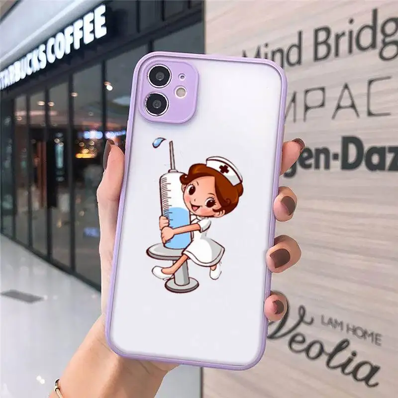 

Nurse Medical Medicine Health Heart Phone Case matte transparent For iphone 7 8 11 12 plus mini x xs xr pro max cover