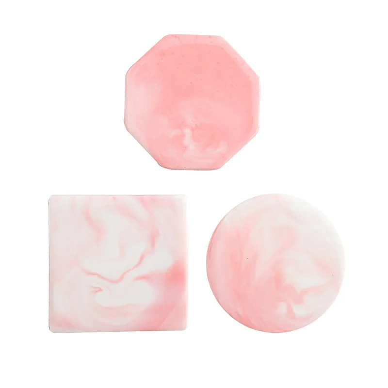 

Ins Marble-printed Cup Pad Creative Ceramic Cup Pad Candle Pad Tea-to-cup Accessories Dinning Table Decoration Placemat